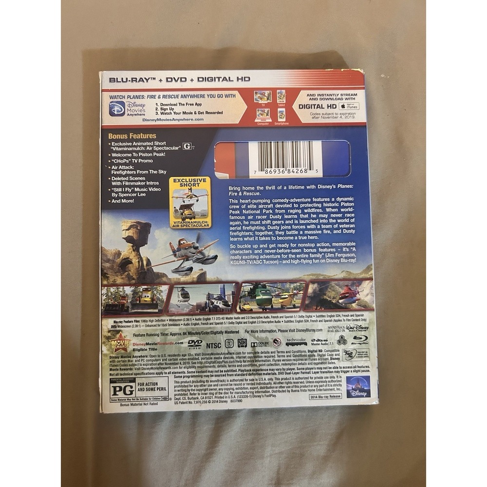 Planes Fire & Rescue‎ Blu-Ray - Picture 3 of 3